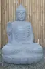  Product image 1 of the product “Seated Buddha made of Riverstone in Abhaya Position - gesture of fearlessness, H.100 cm, natural. ”